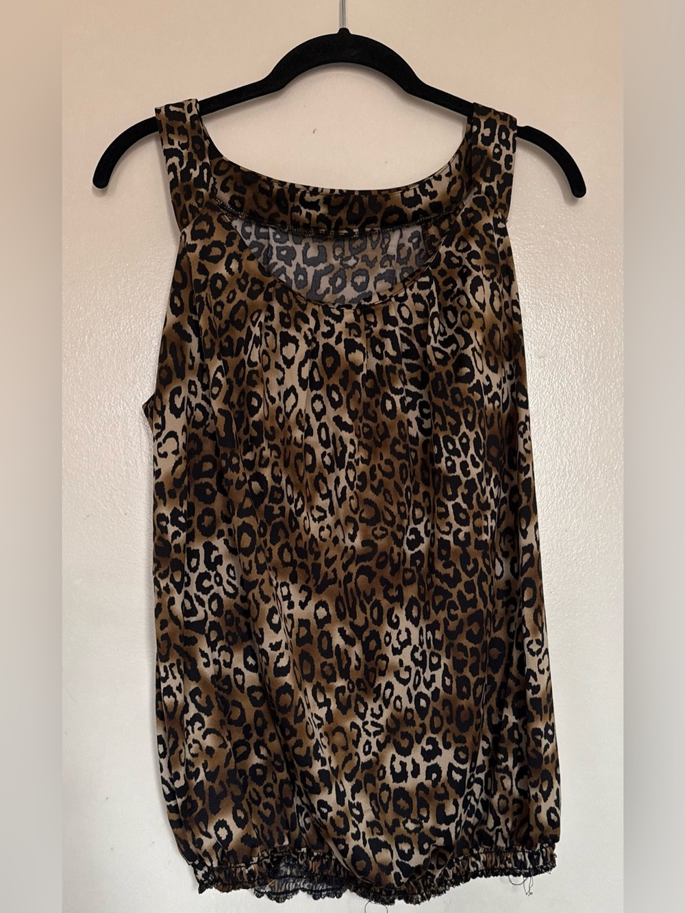 Leopard Print Sleeveless Top - Brown/Tan/Black